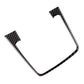 Black carbon fiber gear shift surround trim sticker with open cutouts