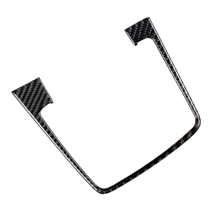 Black carbon fiber gear shift surround trim sticker with open cutouts
