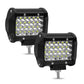 Pair of black LED off-road work lights with rectangular LED panels