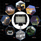 4-inch LED work light with black housing and visible grid of white LEDs