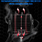Black LED light with ribbed heat sink fins and vented rear housing