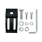 Black LED light bar mounting bracket kit with screws, washers, and L mounting bar