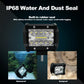 Black LED work light front panel with multiple LEDs and protective clear lens