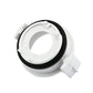 H7 HID bulb retainer adapter with black gasket ring and white housing