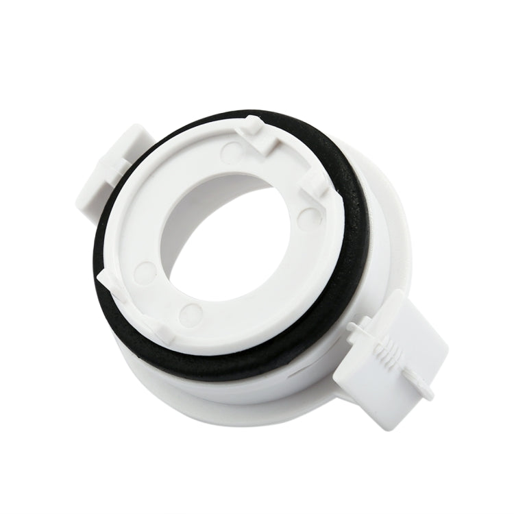H7 HID bulb retainer adapter with black gasket ring and white housing