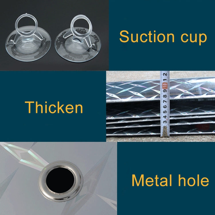 Hatchback sunshade cover with suction cups, thicker foil, and metal attachment hole