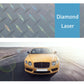 Hatchback windshield sunshade cover material, silver-gray diamond laser pattern