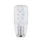 Transparent LED gear shifter knob light with bubble pattern and silver threaded base