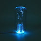 Blue-lit transparent LED gear shifter knob light with bubble diffuser