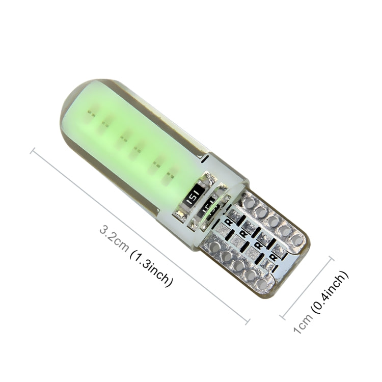 10-pack T10 1.5W ice blue LED car clearance marker bulb with size markings, side