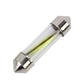Single 41mm LED car dome light bulb with clear tube and chrome cone-shaped ends.