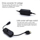 Car roof LED star projector power module with USB plug and inline switch