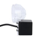 Rear view camera with clear LED housing and black rectangular mounting body
