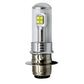 Motorcycle LED headlight bulb with clear glass lens and square LED chip