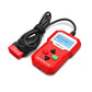 KONNWEI KW590 mini OBDII scan tool with red casing and black connector cable