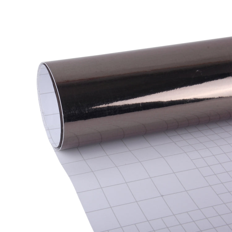 Mirror silver metallic vinyl decal roll with exposed grid backing