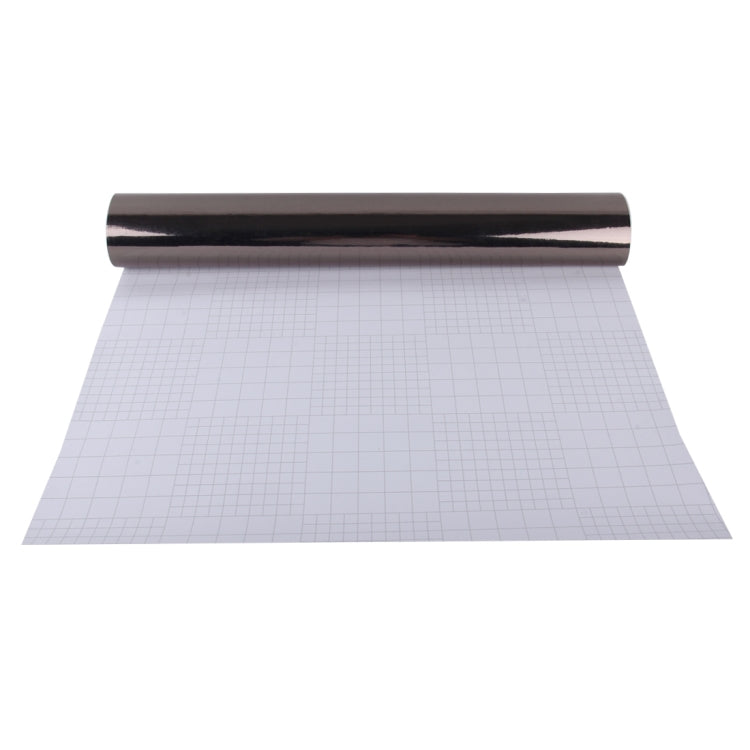 Silver metallic car vinyl decal roll with extended sheet and grid backing