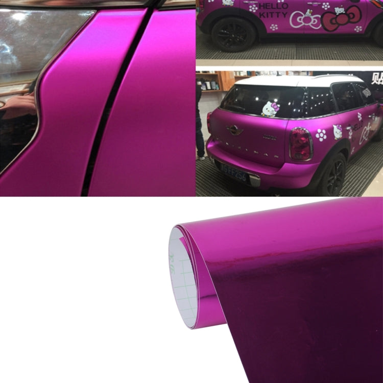 Purple electroplated vinyl car decal roll with Hello Kitty graphic