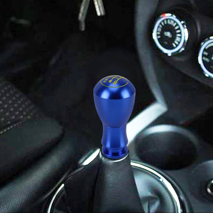 Blue universal car gear shift knob with 1-5 and R shift pattern