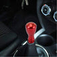 Red universal car gear shift knob with yellow 1-2-3-4-R markings