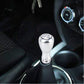 Silver universal car gear shift knob with black 1-2-3-4-R markings