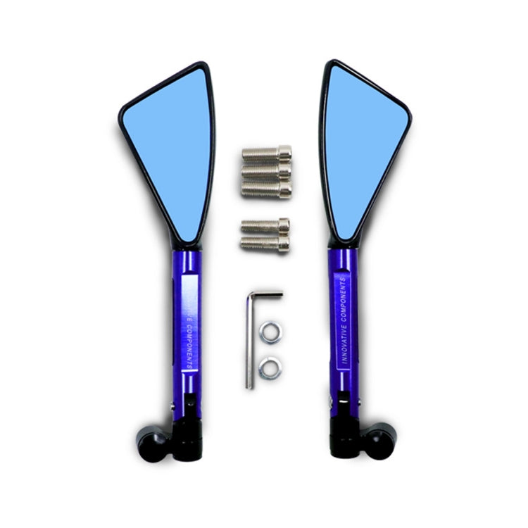 Motorcycle mirror hardware kit with brackets, screws, and mounting fittings
