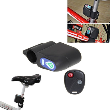 Bicycle wireless alarm sensor with key fob remote, black case and glowing indicator