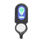 Black wireless key fob remote with wireless icon display and hanging ring
