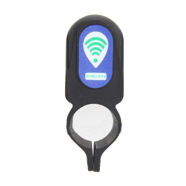 Black wireless key fob remote with wireless icon display and hanging ring