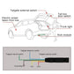Tailgate wiring diagram showing kick module and external/internal switch connections