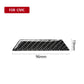 Carbon fiber gear shift panel sticker, trapezoid edge, black diamond weave pattern (96mm x 19mm)