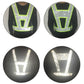 Neon yellow reflective safety vest showing bright silver reflective strip pattern