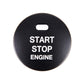 Black round engine start stop button cover with oval hole and “START STOP ENGINE”