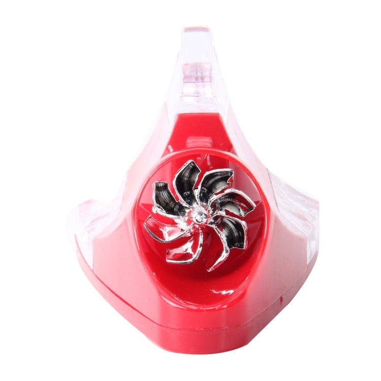 Red shark fin car antenna decoration with clear top warning light
