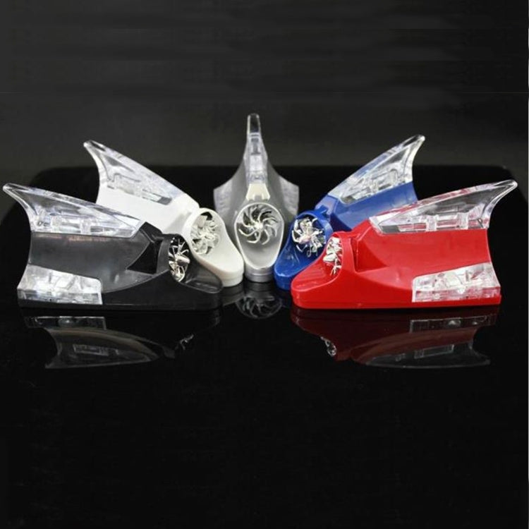 Shark fin car antenna warning lights set with red, blue, white, and silver units