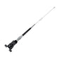 Glass-mount cellular antenna: black rod, silver coil, with mounting base