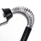 Antenna spring segment with chrome coil and black housing, close-up