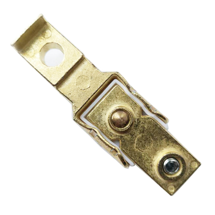 Motorcycle battery cut-off switch with metal latch and mounting bracket in bronze