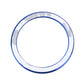 Silver and blue double-ring trim for push-start engine stop button