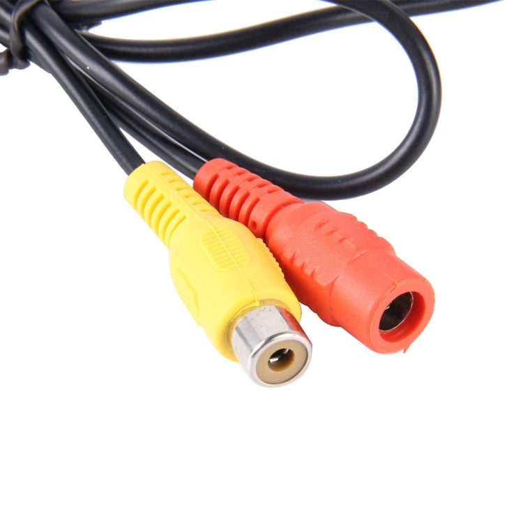 Universal backup camera RCA connector cables with yellow and red plugs