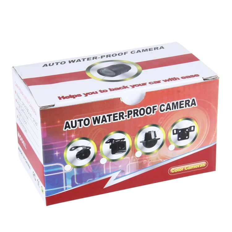 Auto waterproof backup camera retail box with camera icons