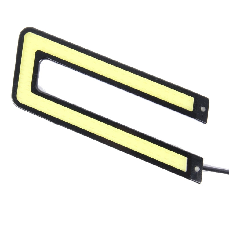 Single car DRL LED bar with yellow COB strip and black mounting frame