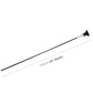 Car antenna aerial, 105cm rod with black base and silver coiled center