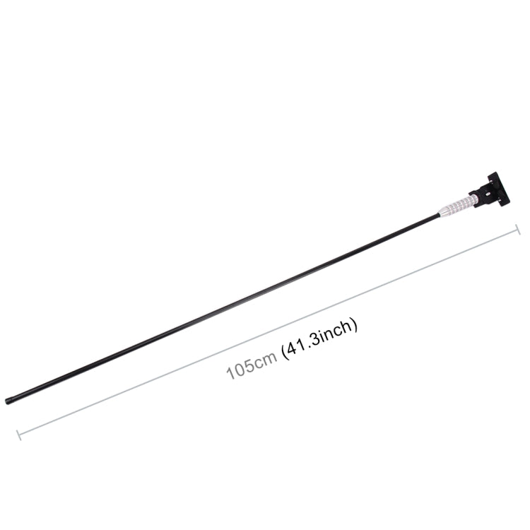 Car antenna aerial, 105cm rod with black base and silver coiled center