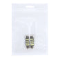 Two 39mm LED dome light bulbs in retail bag, chrome bases with SMD panels