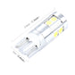 T10 LED bulb side view with multiple yellow SMD chips in chrome housing