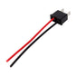 Single H7 male bulb socket holder with red and black wire leads