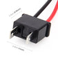 H7 male bulb socket holder base with red/black wires and metal terminals