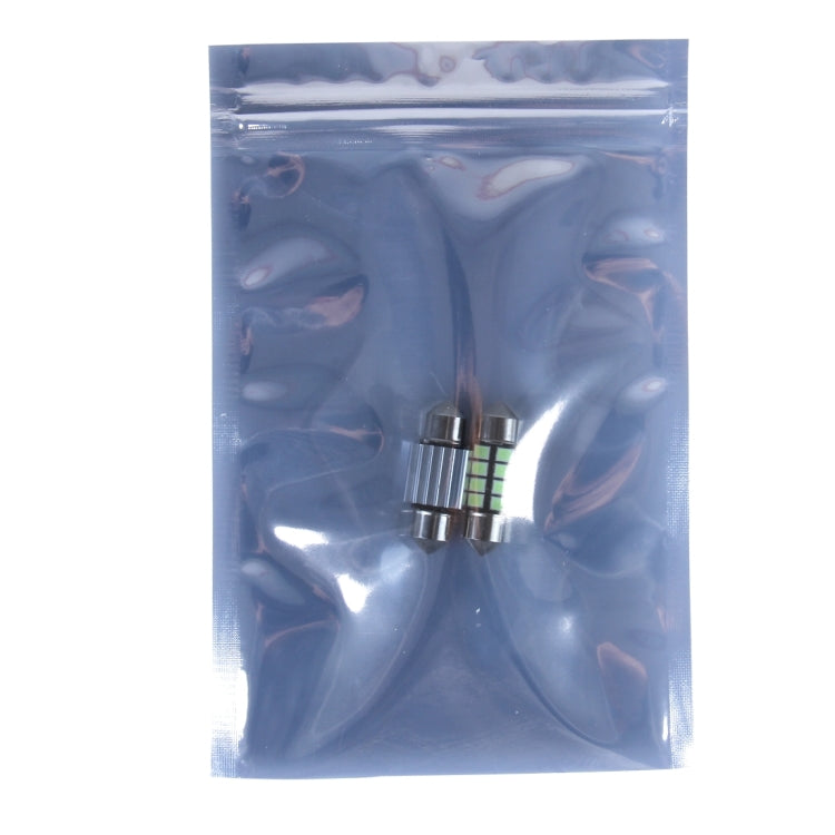 Two 41mm LED festoon bulbs packaged in a clear plastic bag, silver metal caps