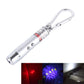 Silver mini LED flashlight keychain with metal shell and carabiner clip